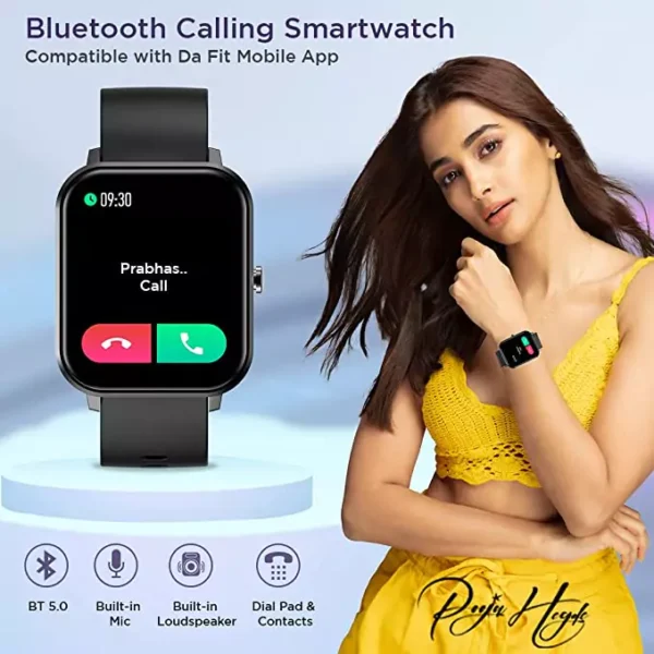 zopic pTron Force X11 Bluetooth Calling black color Smartwatch with 1.7" Full Touch Color Display, Real 24/7 Heart Rate Tracking, Multiple Watch Faces, 7Days Runtime, Health/Fitness Trackers & IP68 Waterproof