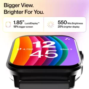 Ambrane Wise Eon Pro Smartwatch 1.85″ lucid display with BT calling Battery Runtime 10 Days