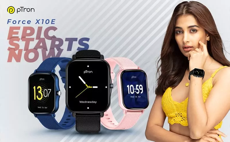 zopic PTron Force X10e Smartwatch black color with 1.7" Full Touch Color Display, 24/7 Heart Rate Tracking, SpO2, Multiple Faces, 10-12 Days Runtime, Sleep/Health/Fitness Trackers & IP68 Waterproof