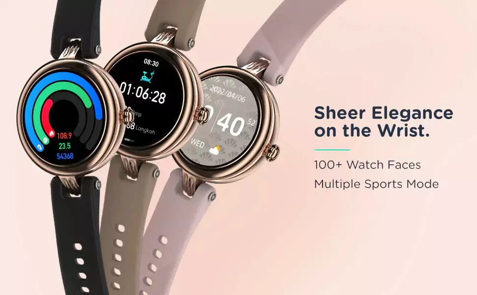 zopic Pebble Venus Smartwatch for Women with Advance Bluetooth Calling, Multiple Sports Mode, Female Health Suite, Multiple Watch Faces, SPO2