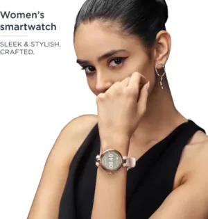 Pebble Venus Smartwatch for Women with Advance Bluetooth Calling (Gold Color), Multiple Sports Mode, Female Health Suite