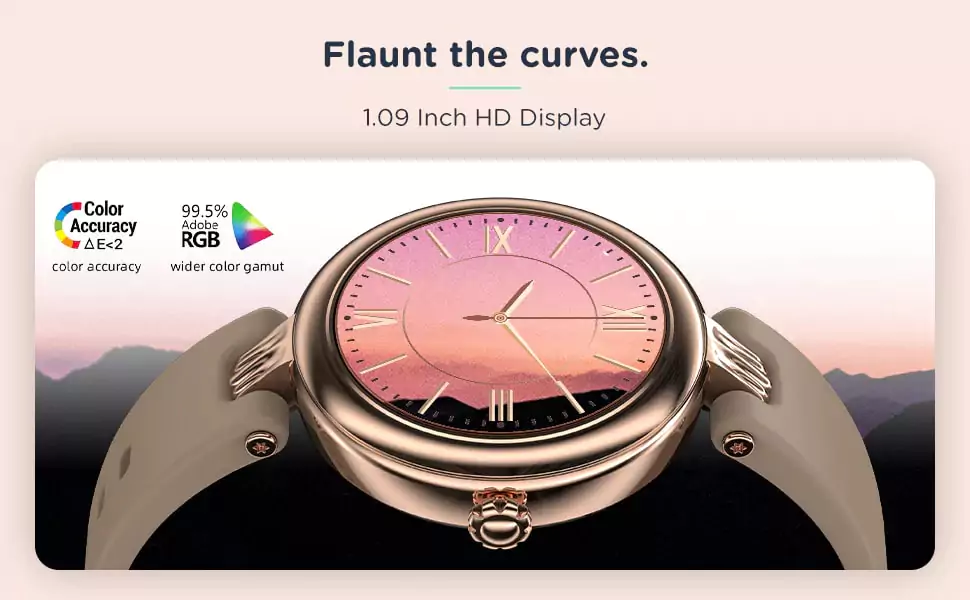 zopic Pebble Venus Smartwatch for Women with Advance Bluetooth Calling, Multiple Sports Mode, Female Health Suite, Multiple Watch Faces, SPO2