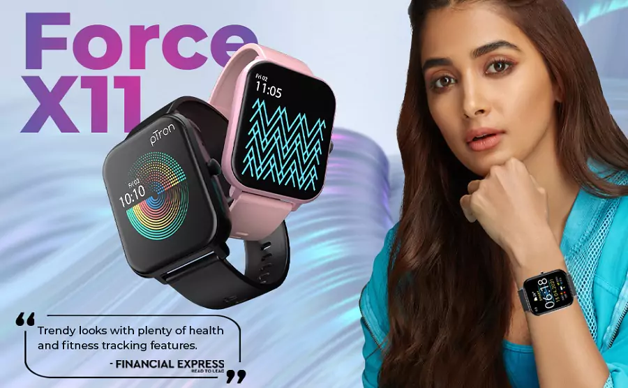 zopic pTron Force X11 Bluetooth Calling black color Smartwatch with 1.7" Full Touch Color Display, Real 24/7 Heart Rate Tracking, Multiple Watch Faces, 7Days Runtime, Health/Fitness Trackers & IP68 Waterproof