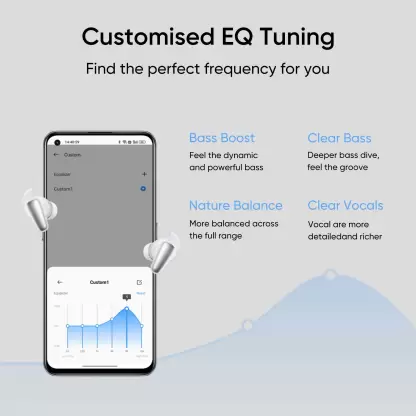 zopic realme Buds Air 3S white color Bluetooth Truly Wireless in Ear Earbuds, 11mm Triple Titanium Driver, with Mic AI ENC for Calls, Dual Device Pairing, 30hrs Total Playback with Fast Charging