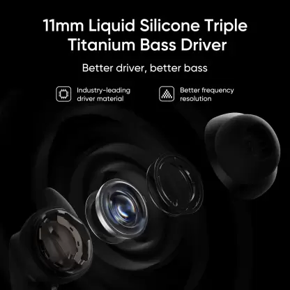 zopic realme Buds Air 3S white color Bluetooth Truly Wireless in Ear Earbuds, 11mm Triple Titanium Driver, with Mic AI ENC for Calls, Dual Device Pairing, 30hrs Total Playback with Fast Charging