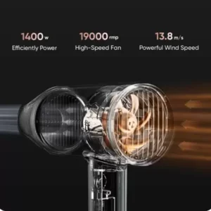 realme Hair Dryer with ionic Technology, 1400Watts, Dual Temperature & Speed Settings (White)
