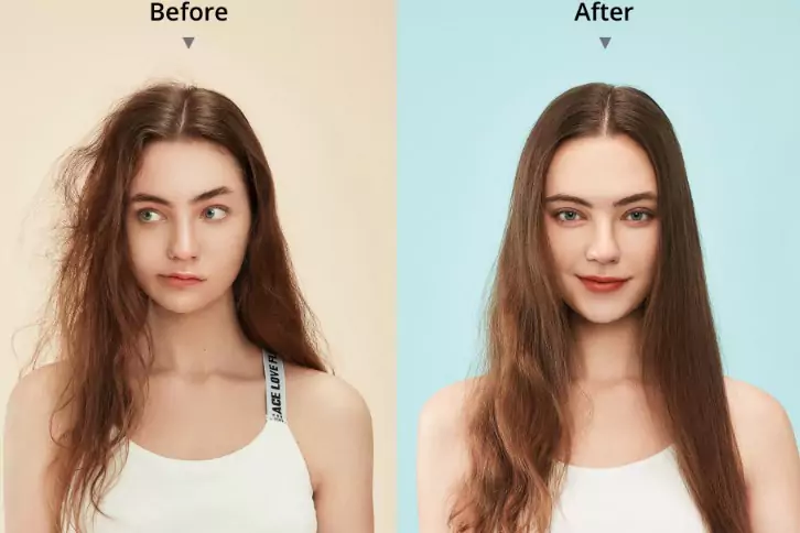 zopic realme Hair Dryer before and after hair streight hair 1400Watts with Ionic Technology, Dual Temperature & Speed Settings, White
