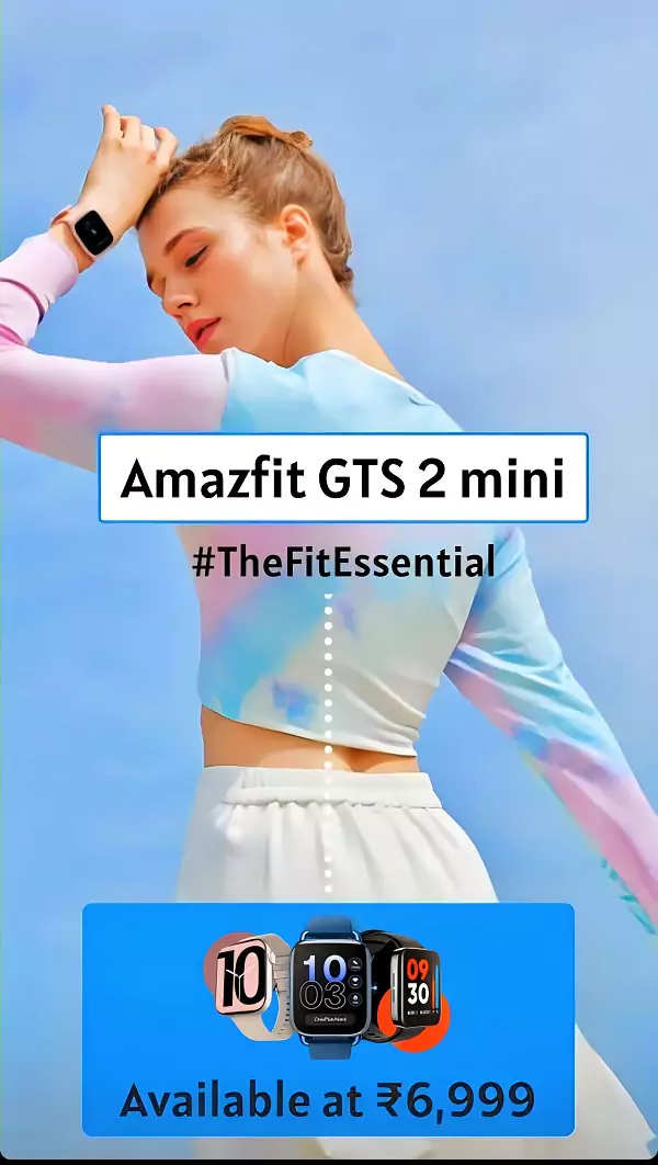 zopic google story status amazfit GTS 2 mini smartwatch upto 70% off black green grey red white color shop now shopping latest offer discount banner