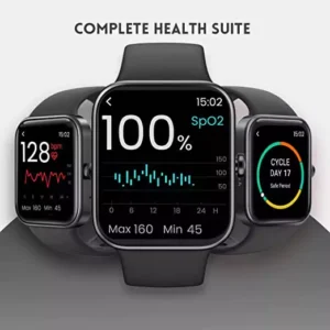 Fastrack Reflex Vox Smartwatch HD Display Upto 10 Days Battery 5 ATM Water Resistance Multiple Sports Modes 100+ Watch faces 24×7 HRM Sp02 Stress Monitor Camera & Music Control