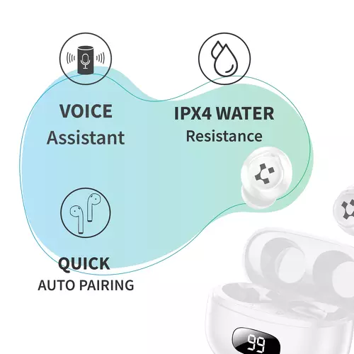 Lyne CoolPods 12 earbuds (3) white color