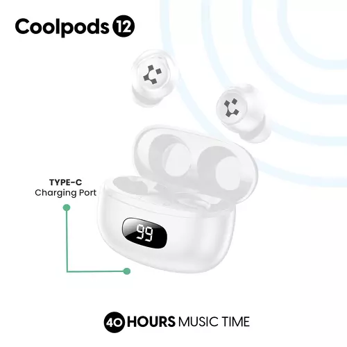 Lyne CoolPods 12 earbuds (3) white color