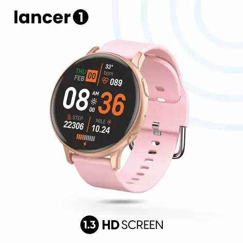 zopic Lyne Lancer 4 Smartwatch Bluetooth Calling, 1.75" HD Screen, IP67 Water Resistance, Notification Alert, Heart Rate monitering, Sedentary Reminder, Find your phone, Sleep alert | zopic