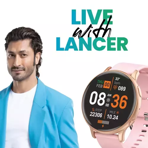 zopic Lyne Lancer 4 Smartwatch Bluetooth Calling, 1.75" HD Screen, IP67 Water Resistance, Notification Alert, Heart Rate monitering, Sedentary Reminder, Find your phone, Sleep alert | zopic