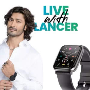 Lyne Lancer 5 Smartwatch Bluetooth Calling, 1.69″ HD Screen, IP67 Water Resistance, Notification Alert, Heart Rate monitoring, Sedentary Reminder, Find your phone, sleep alert, step counter