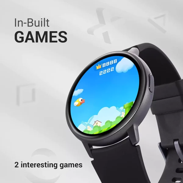 zopic Fastrack Reflex Play Smartwatch AMOLED Display Smart Watch with AODPremium Metallic BodyAnimated Watchfacesin-Built GamesBP & Sleep Monitor24x7 HRMSpO2Multiple Sports ModesUpto 7 Day Batte (3)