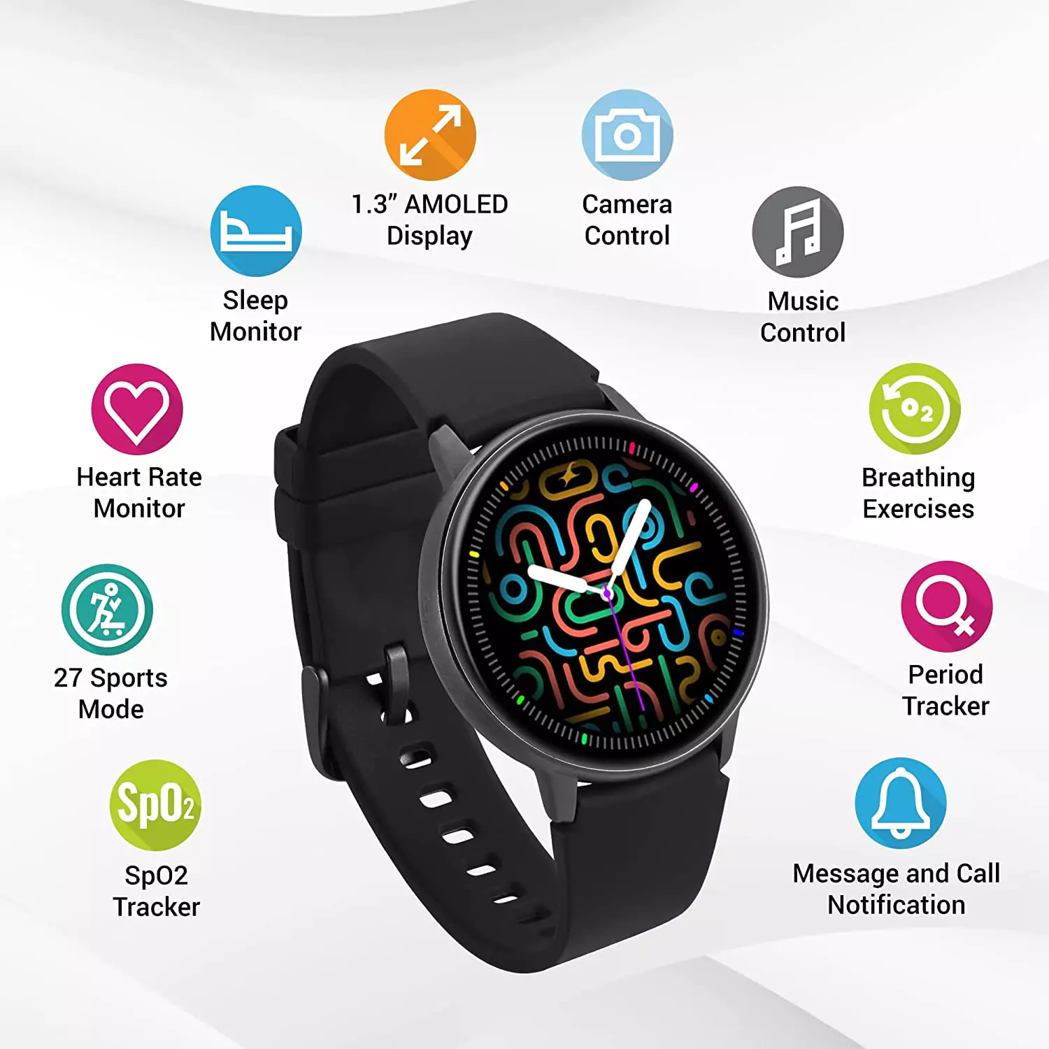 zopic Fastrack Reflex Play Smartwatch AMOLED Display Smart Watch with AODPremium Metallic BodyAnimated Watchfacesin-Built GamesBP & Sleep Monitor24x7 HRMSpO2Multiple Sports ModesUpto 7 Day Batte (3)