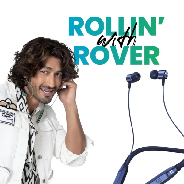 Lyne Rover 1 Neckband 25 Hours Playtime, Magnetic Buds, Dual Pairing, 10mm Drivers, Full Charge in 90 Min, Best Comfort