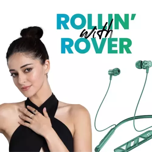 Lyne Rover 5 Neckband 30 Hours Playtime, Magnetic buds, dual pairing, 10mm drivers, 10m coverege