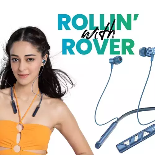 Lyne Rover 5 Neckband 30 Hours Playtime, Magnetic buds, dual pairing, 10mm drivers, 10m coverege