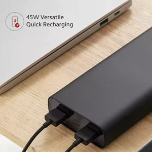 MI Powerbank Hypersonic 20000mAh 50W Lithium Polymer Supports Laptop Charging Mobile Charging | Power Delivery 3.0 Fast Charging | Triple Output Port (Black)