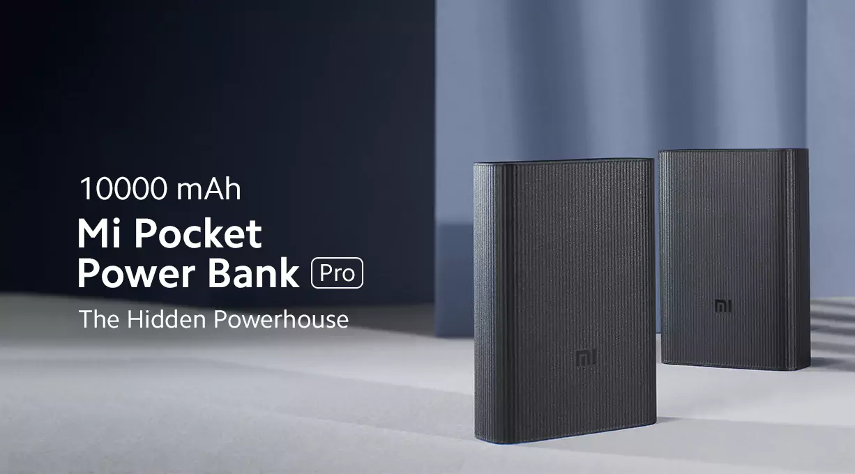 MI 10000mAh Powerbank Pocket Pro black color 22.5 Watt Lithium Ion, Lithium Polymer with Fast Charging, Dual Input Ports (Micro-USB and Type C), Triple Output Ports