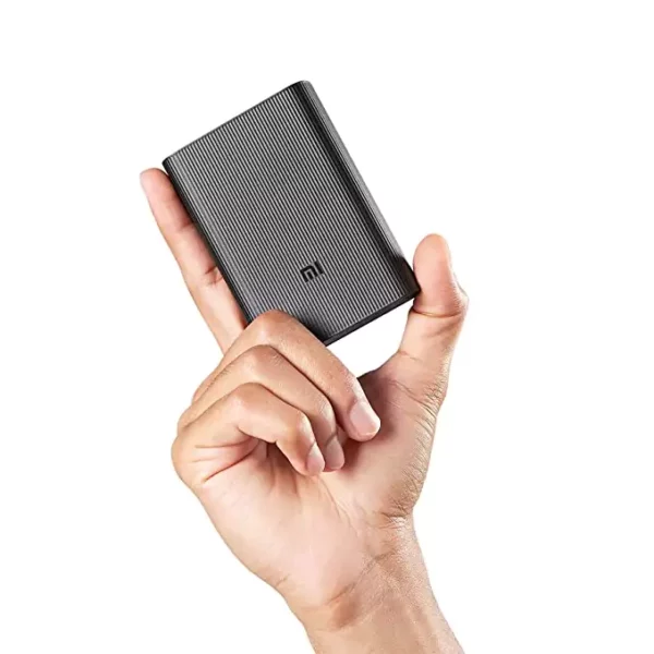 MI 10000mAh Powerbank Pocket Pro black color 22.5 Watt Lithium Ion, Lithium Polymer with Fast Charging, Dual Input Ports (Micro-USB and Type C), Triple Output Ports