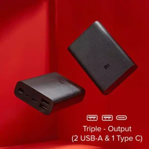 MI 10000mAh Powerbank Pocket Pro 22.5 Watt Lithium Ion, Lithium Polymer with Fast Charging, Dual Input Ports (Micro-USB and Type C), Triple Output Ports