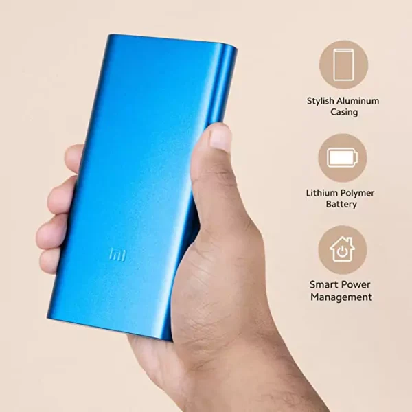 zopic Mi 10000mAH 3i Powerbank 18W Fast Charging Li-Polymer, Micro-USB and Type C Input Port, Power Bank 3i with