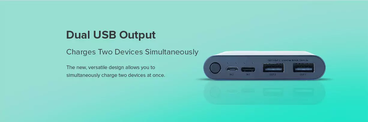 zopic Mi 10000mAH 3i Powerbank 18W Fast Charging Li-Polymer, Micro-USB and Type C Input Port, Power Bank 3i with