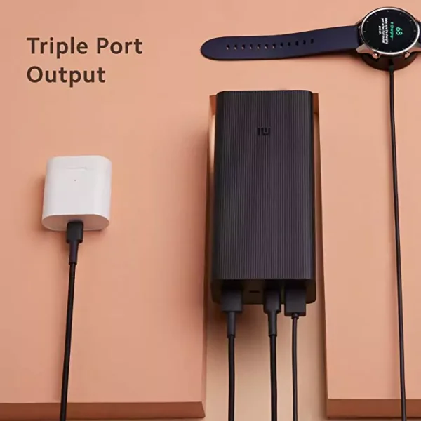 zopic Mi Powerbank Boost Pro 30000mAh with black color 18W Fast Charging | Power Delivery 3.0 | 24W Fast Recharging | Triple Output Port | Dual Input with Type C |16 Layer Protection (Black)