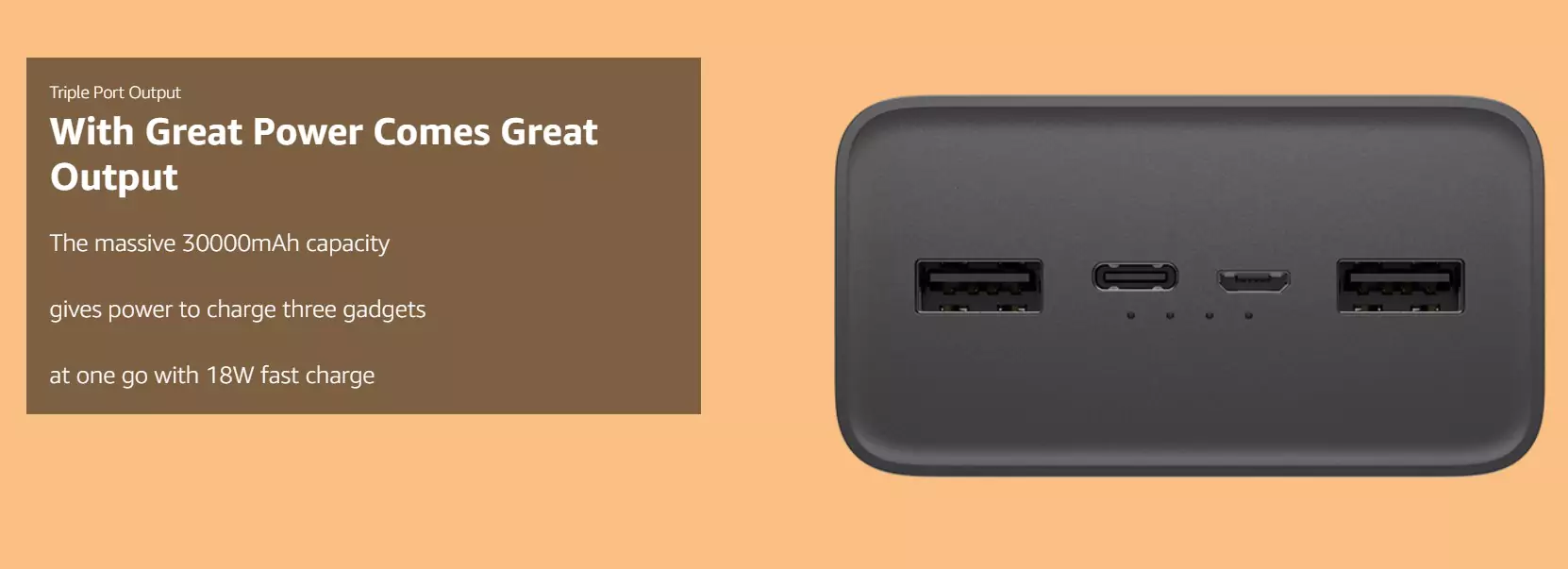 zopic Mi Powerbank Boost Pro 30000mAh with black color 18W Fast Charging | Power Delivery 3.0 | 24W Fast Recharging | Triple Output Port | Dual Input with Type C |16 Layer Protection (Black)
