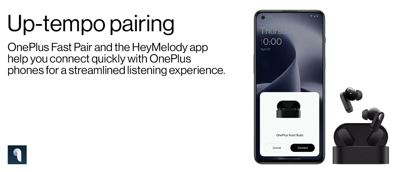 Zopic OnePlus Nord Buds Earbuds blue color True Wireless in Ear with Mic, 12.4mm Titanium Drivers, Playback:Up to 30hr case, 4-Mic Design + AI Noise Cancellation, IP55 Rating, Fast Charging