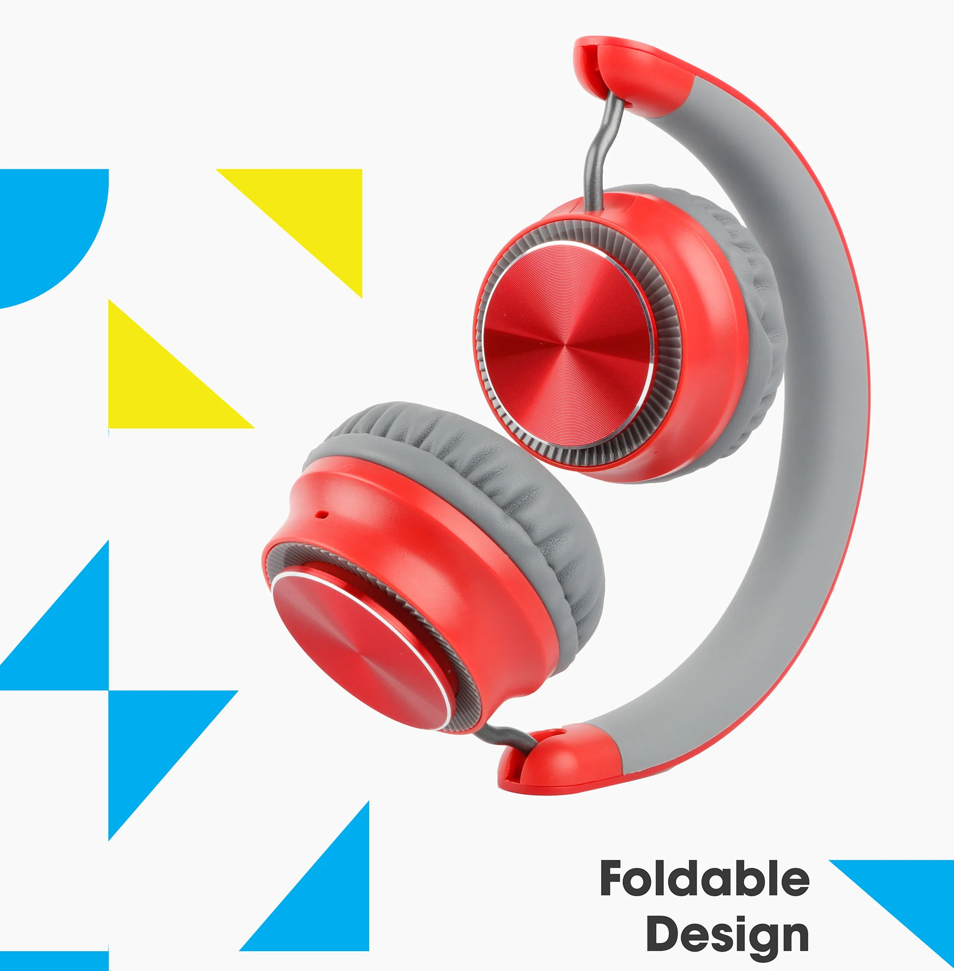 zopic Zebronics Zeb Bang PRO red color Headphone Bluetooth v5.0 On Ear 30H Backup, Foldable Design, Call Function, Voice Assistant Feature, Built-in Rechargeable Battery, Type C Charging, 40mm Driver and AUX