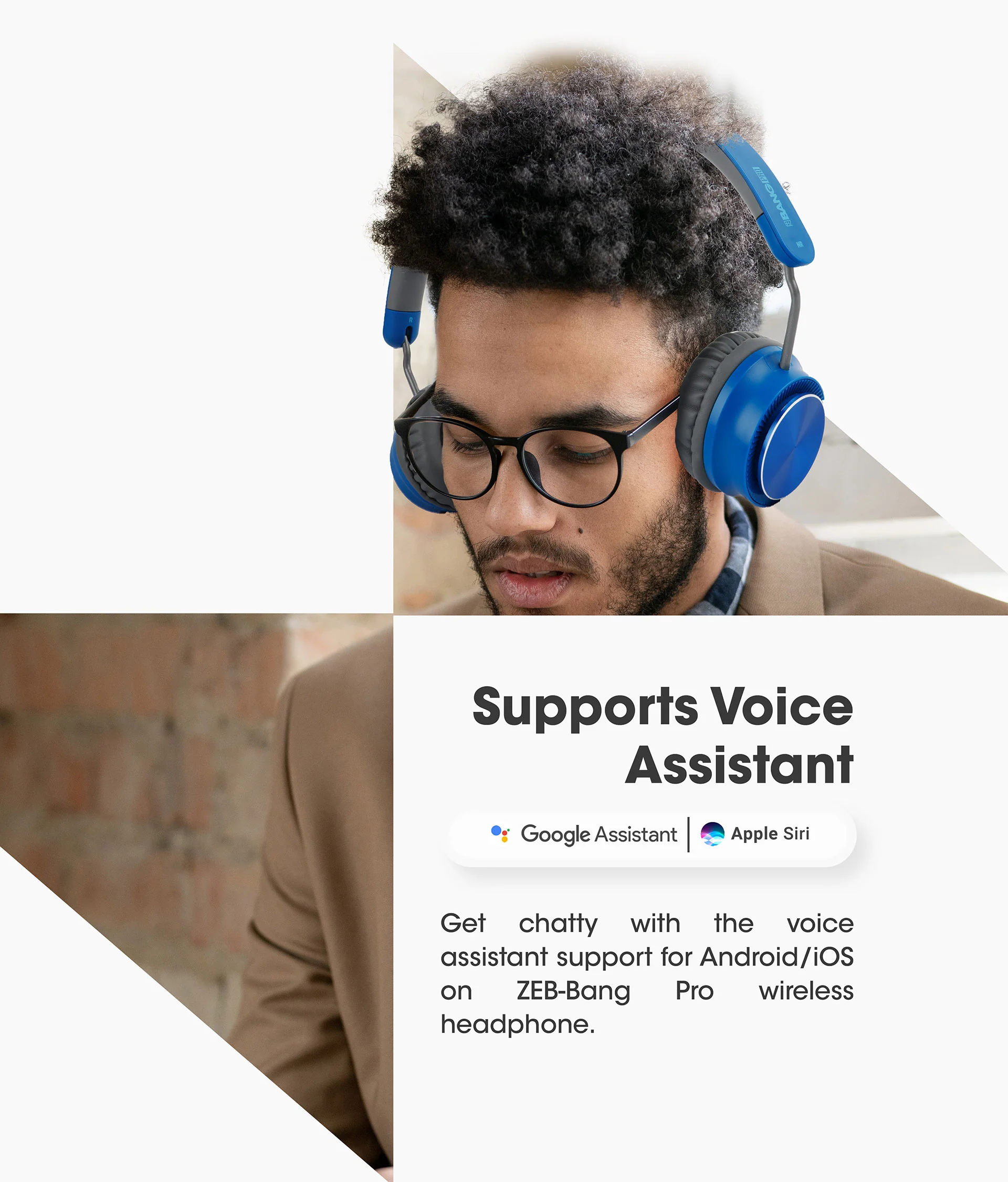 zopic Zebronics Zeb Bang PRO red color Headphone Bluetooth v5.0 On Ear 30H Backup, Foldable Design, Call Function, Voice Assistant Feature, Built-in Rechargeable Battery, Type C Charging, 40mm Driver and AUX