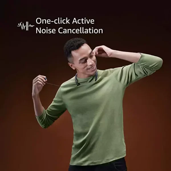 zopic MI Neckband Pro Bluetooth Wireless in Ear Earphones with Mic, with Dual Noise Cancellation, 10Mm Powerful Bass, Ipx5 Splash and Up to 20Hrs of Playback Time