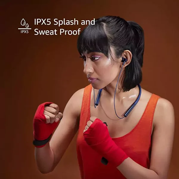 zopic MI Neckband Pro Bluetooth Wireless in Ear Earphones with Mic, with Dual Noise Cancellation, 10Mm Powerful Bass, Ipx5 Splash and Up to 20Hrs of Playback Time
