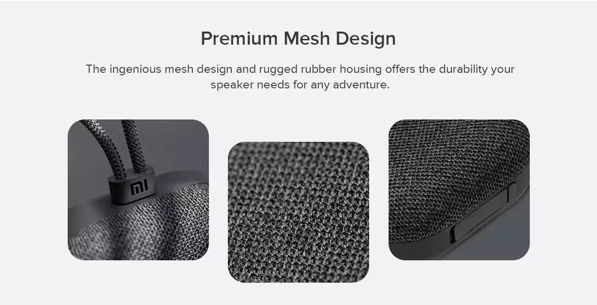 zopic black color MI Outdoor Bluetooth Speaker (5W) Up to 20 Hours Battery Life, Dynamic Sound Effect, Bluetooth 5.0, IPX5 Splash Proof, Compact & Premium Mesh Design