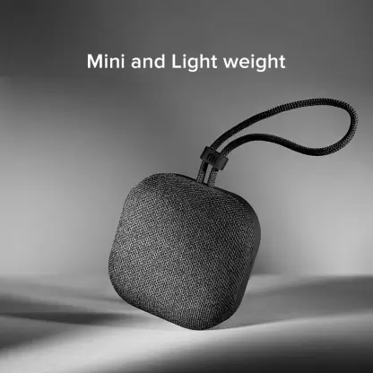 zopic black color MI Outdoor Bluetooth Speaker (5W) Up to 20 Hours Battery Life, Dynamic Sound Effect, Bluetooth 5.0, IPX5 Splash Proof, Compact & Premium Mesh Design