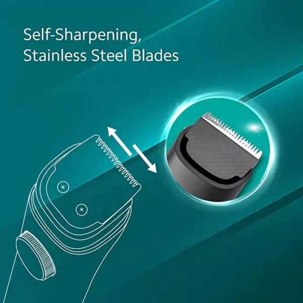 zopic MI Beard Trimmer 1C black color Cordless, 60 Minutes of usage with 20 length settings, USB Fast charging, black color