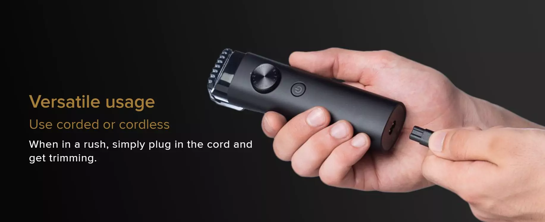 zopic Mi Beard Trimmer black color 90 mins runtime, for men, full body Waterproof IPX7, Fast Charging, 40 length settings, cordless+ corded dual use, charging indicator, Travel lock, Black Color