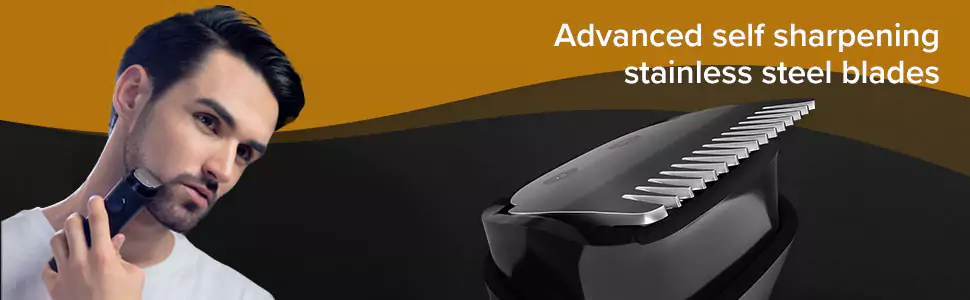zopic Mi Beard Trimmer black color 90 mins runtime, for men, full body Waterproof IPX7, Fast Charging, 40 length settings, cordless+ corded dual use, charging indicator, Travel lock, Black Color