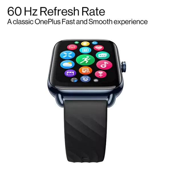 zopic OnePlus Nord Smartwatch black color with 1.78” AMOLED Display, 60 Hz Refresh Rate, 105 Fitness Modes, 10 Days Battery, SPO2, Heart Rate, Stress Monitor, Women Health Tracker & Multiple Watch Face