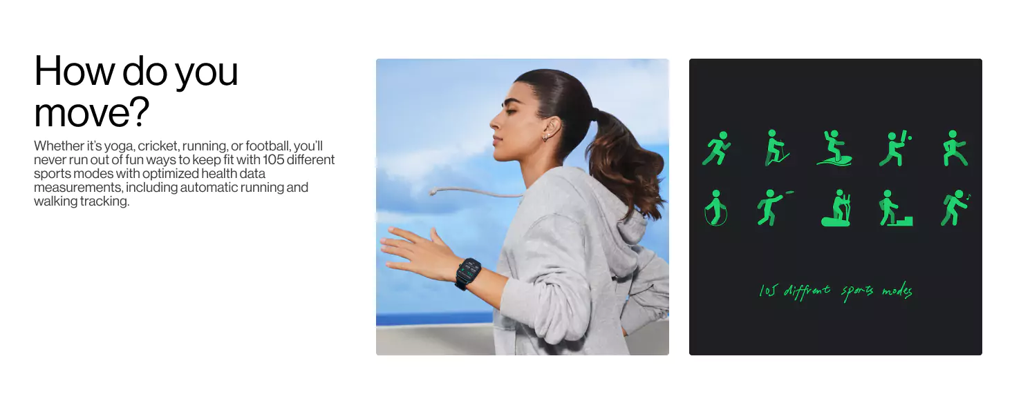 zopic OnePlus Nord Smartwatch black color with 1.78” AMOLED Display, 60 Hz Refresh Rate, 105 Fitness Modes, 10 Days Battery, SPO2, Heart Rate, Stress Monitor, Women Health Tracker & Multiple Watch Face