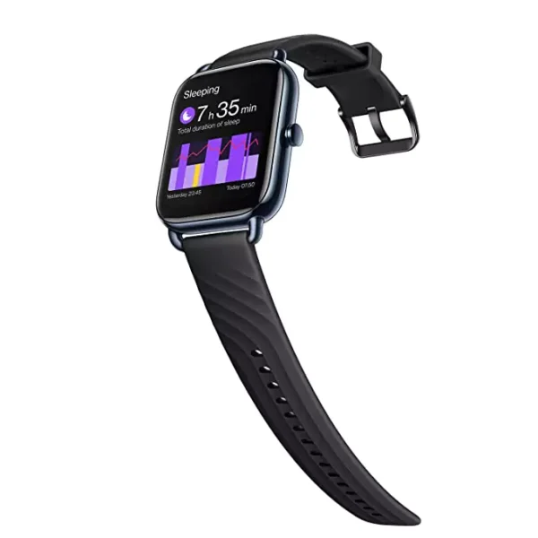 zopic OnePlus Nord Smartwatch black color with 1.78” AMOLED Display, 60 Hz Refresh Rate, 105 Fitness Modes, 10 Days Battery, SPO2, Heart Rate, Stress Monitor, Women Health Tracker & Multiple Watch Face