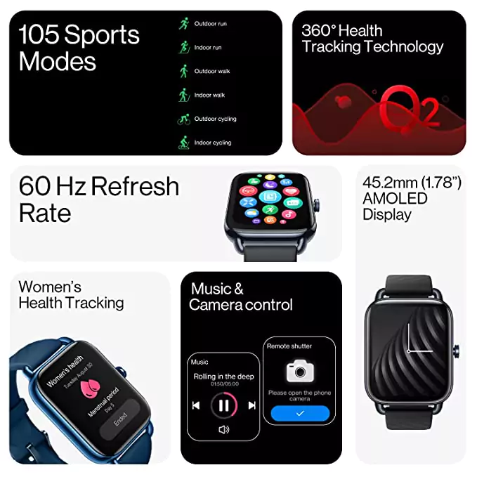 OnePlus Nord Smartwatch Best Price 10 Days Battery Zopic 1