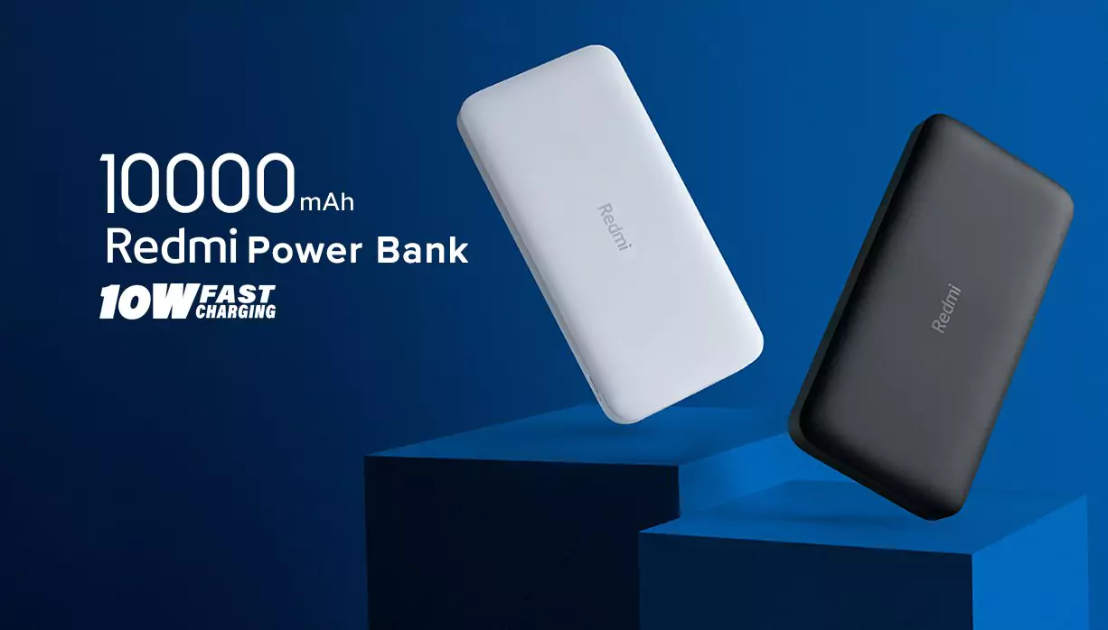 zopic Redmi 10000mAh 10 Watt Lithium Polymer Power Bank with Fast Charging, Dual input ports (Micro USB & Type-C)