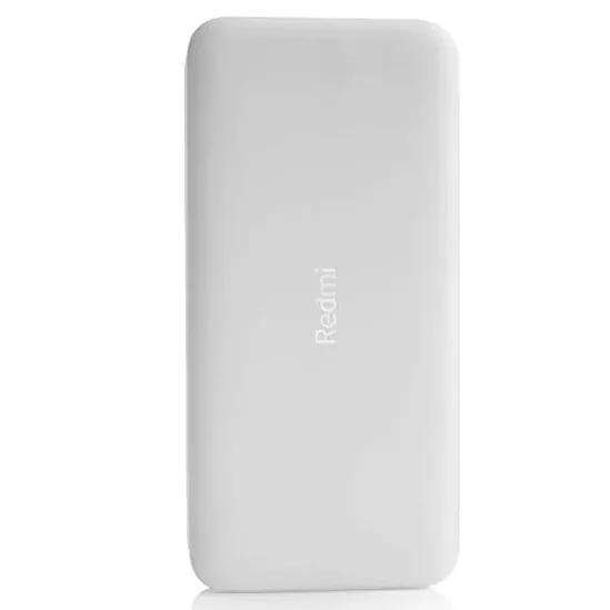zopic Redmi 20000mAh white color Powerbank, USB Type C, Micro USB Ports, Dual USB Output, 18W Fast Charging, Low Power Mode