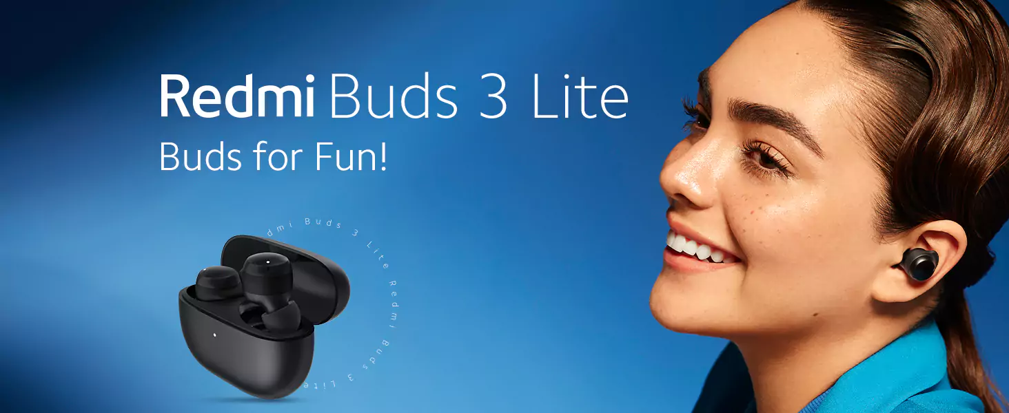 Redmi Buds 3 Lite, True Wireless in Ear Earbuds with Mic, Bluetooth 5.2,IP54 Splash Resistant, Ultra-Light,Fast Charging & Up to 18 Hours Playback, New Lock-in Design, Quick Touch Response (Black)
