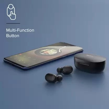 zopic Redmi Earbuds 2C Truly Wireless in black color Ear Earbuds with Mic, Bluetooth 5.0, Up to 12 Hours Playback, IPX4 Splash & Sweat Proof, Light Weight, Touch Control & Supports Voice Assistance