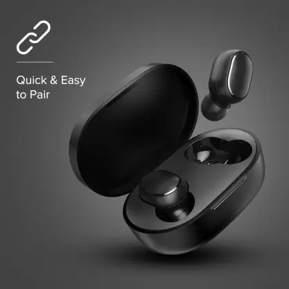 zopic Redmi Earbuds 2C Truly Wireless in black color Ear Earbuds with Mic, Bluetooth 5.0, Up to 12 Hours Playback, IPX4 Splash & Sweat Proof, Light Weight, Touch Control & Supports Voice Assistance